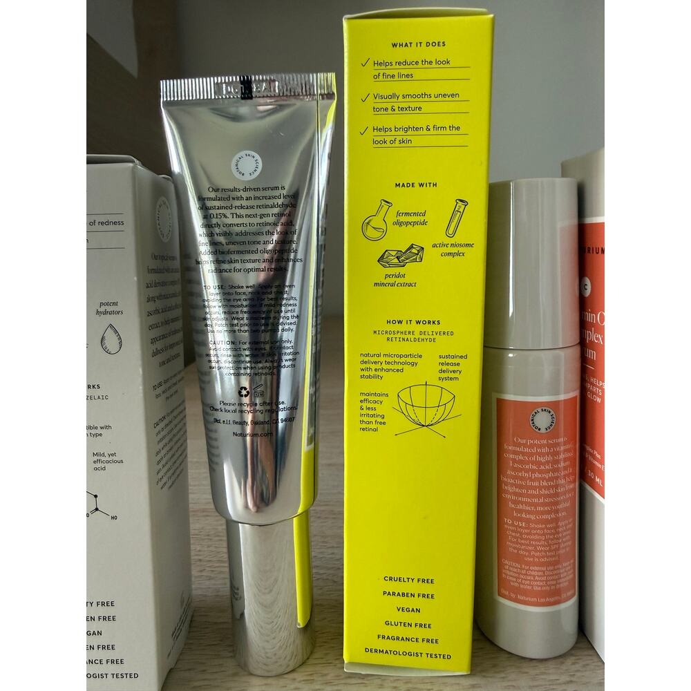 $54 New Naturium Skincare Bundle Retinaldehyde, 10% Vitamin C - Picture 4 of 9